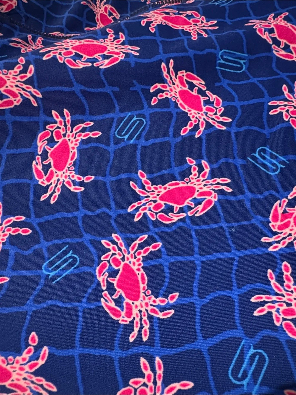 Spunkwear Fairway Skort blue pink crabs Maryland XL NWOT